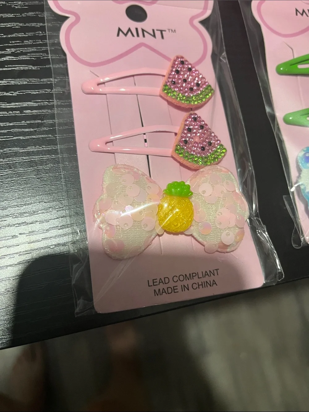 Mint Kids Hair Clips Set – Pink, Yellow, Green, Red, Purple